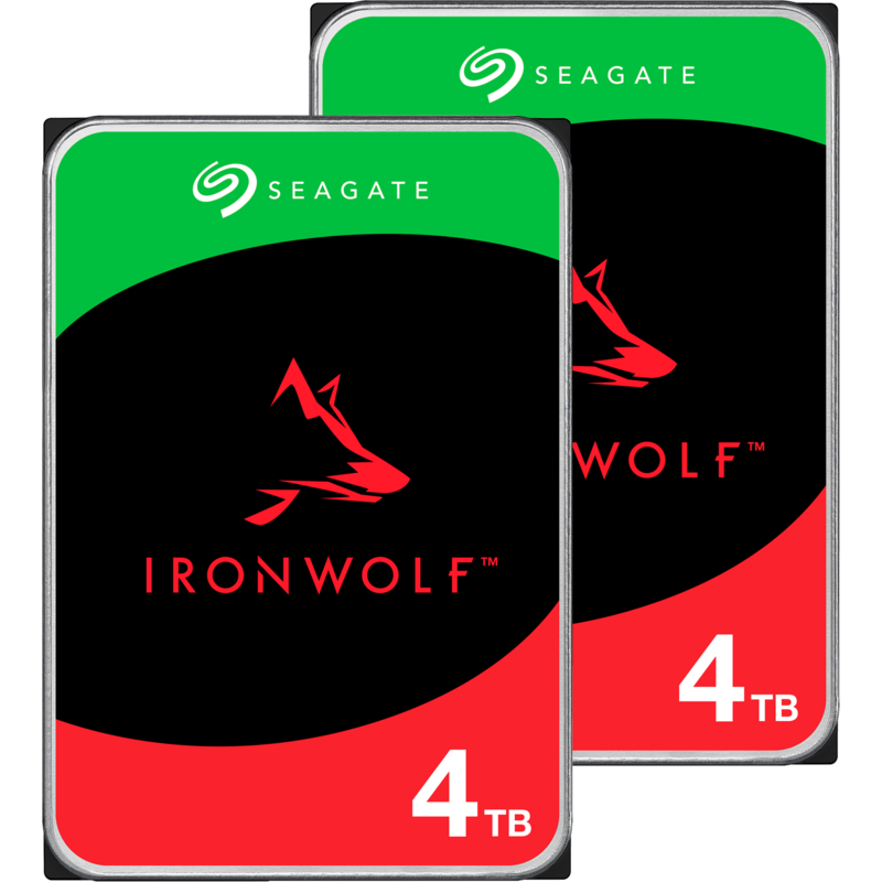 Seagate IronWolf NAS 2 x 4 TB Bundle Festplatte, SATA 6 Gb/s, 3,5", 2er Bundle