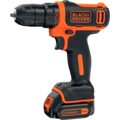 BLACK+DECKER Akku-Bohrschrauber BDODD12KA, 10,8Volt, schwarz/orange, Li-Ionen
