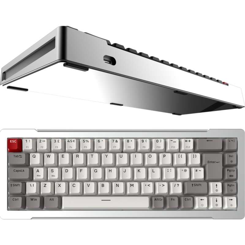 RAIJINTEK MGA-68 Gaming-Tastatur, silber, Gebraucht