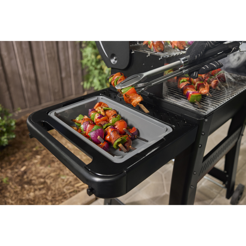 Weber WORKS Box und Schneidebrett Behälter, grau/braun, zum Einsetzen in den