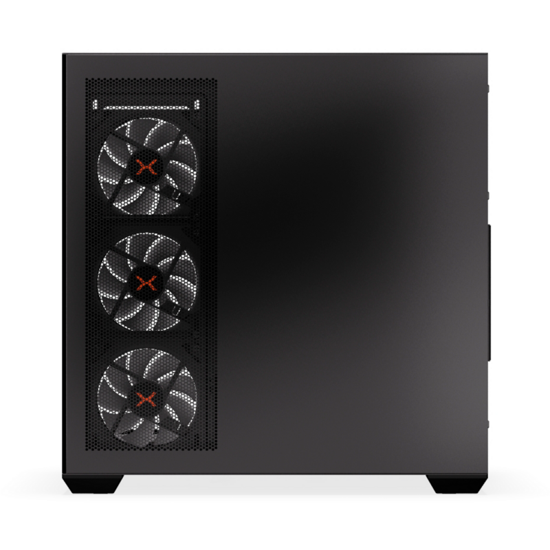 Krux EXO Tower-Gehäuse, schwarz, Tempered Glass x 2
