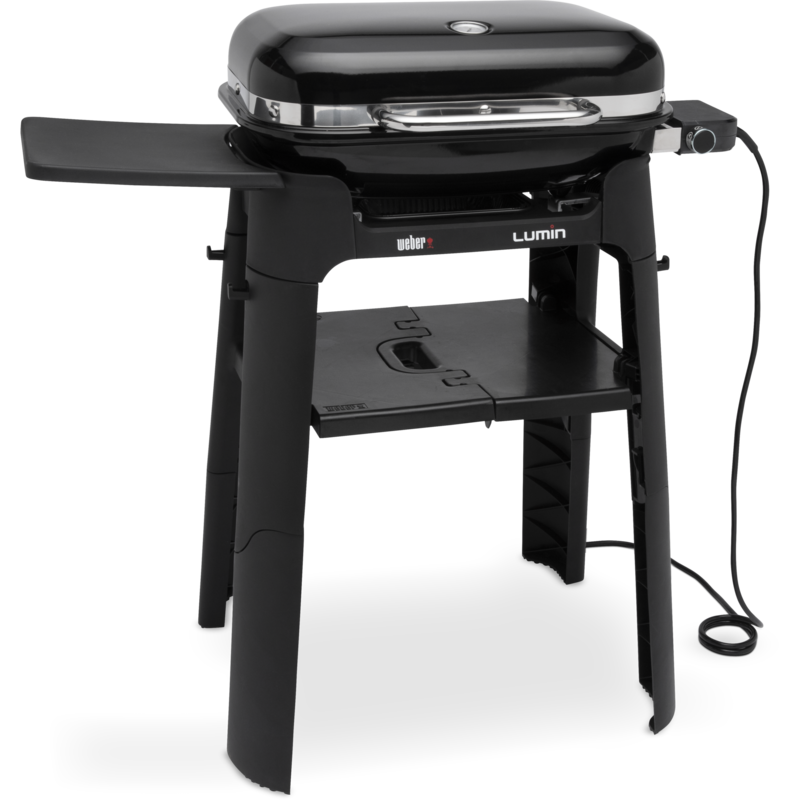 Weber Lumin Elektrogrill mit Stand Grill, schwarz, 2.200 Watt