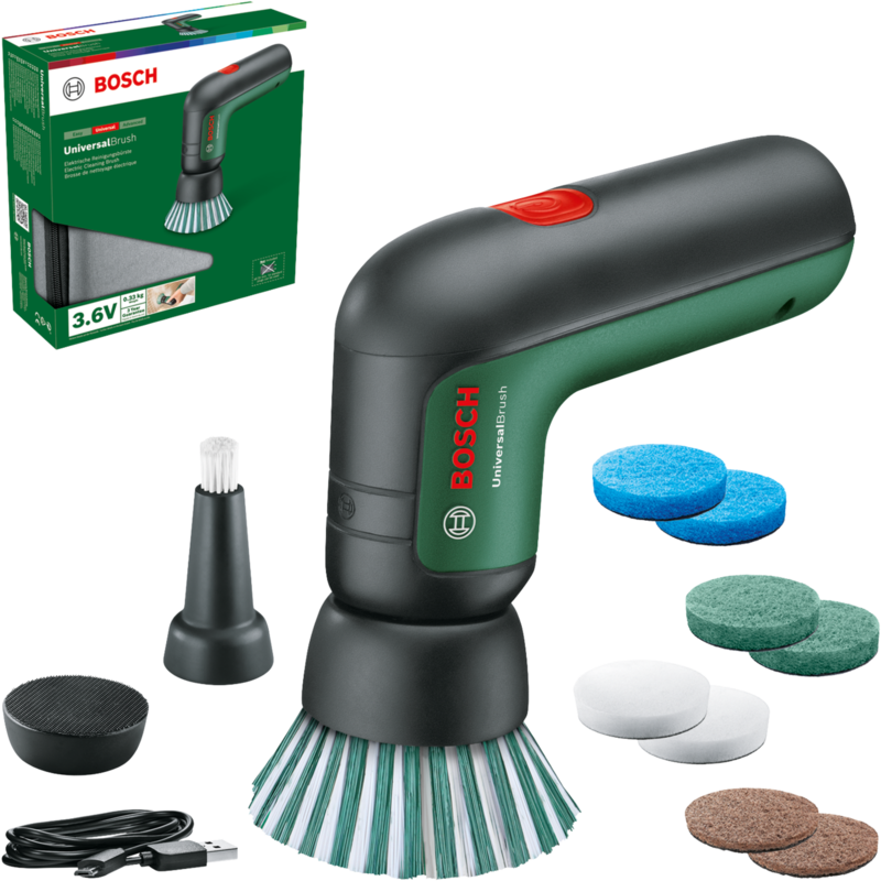 Bosch Heimwerken & Garten Akku-Bürste UniversalBrush Set, 3,6Volt