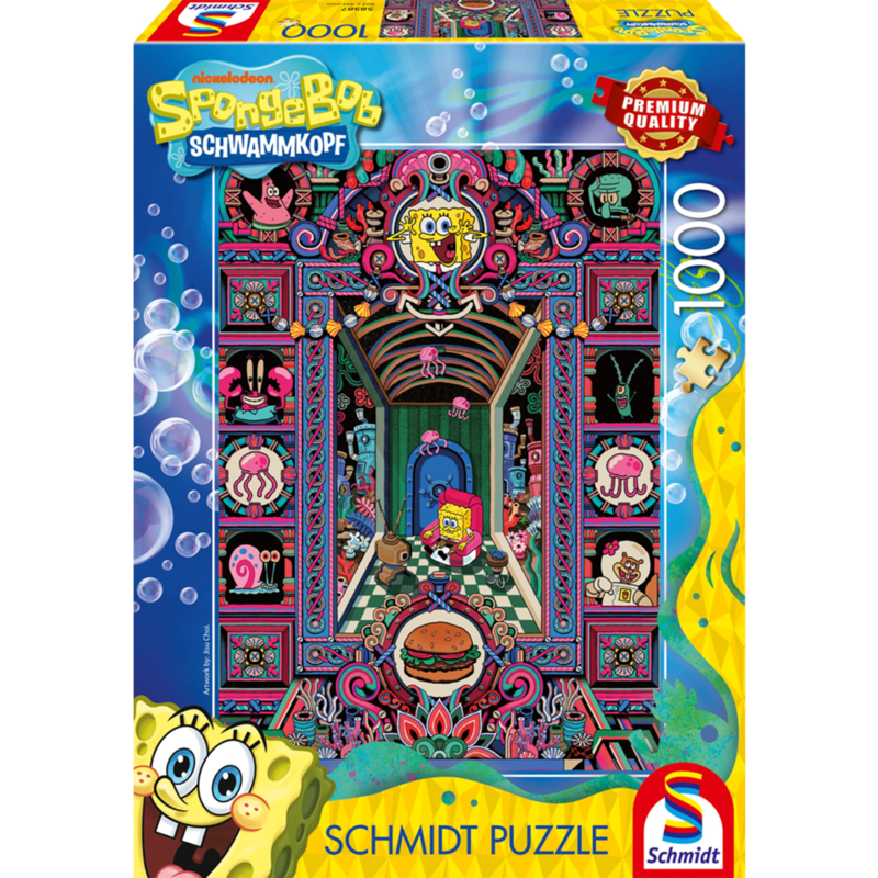 Schmidt Spiele SpongeBobs verrückte Welt Puzzle, 1000 Teile