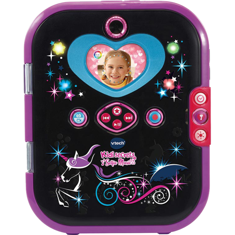 VTech Kidisecrets Selfie Music 2.0 Lerncomputer, schwarz/lila