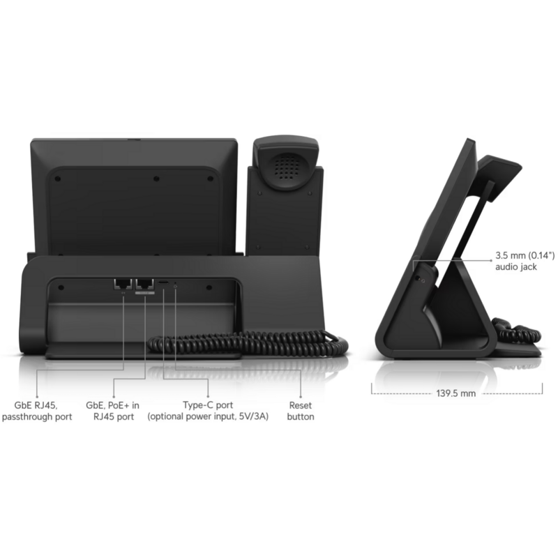 Ubiquiti UG3 Touch Enterprise VoIP-Telefon, anthrazit