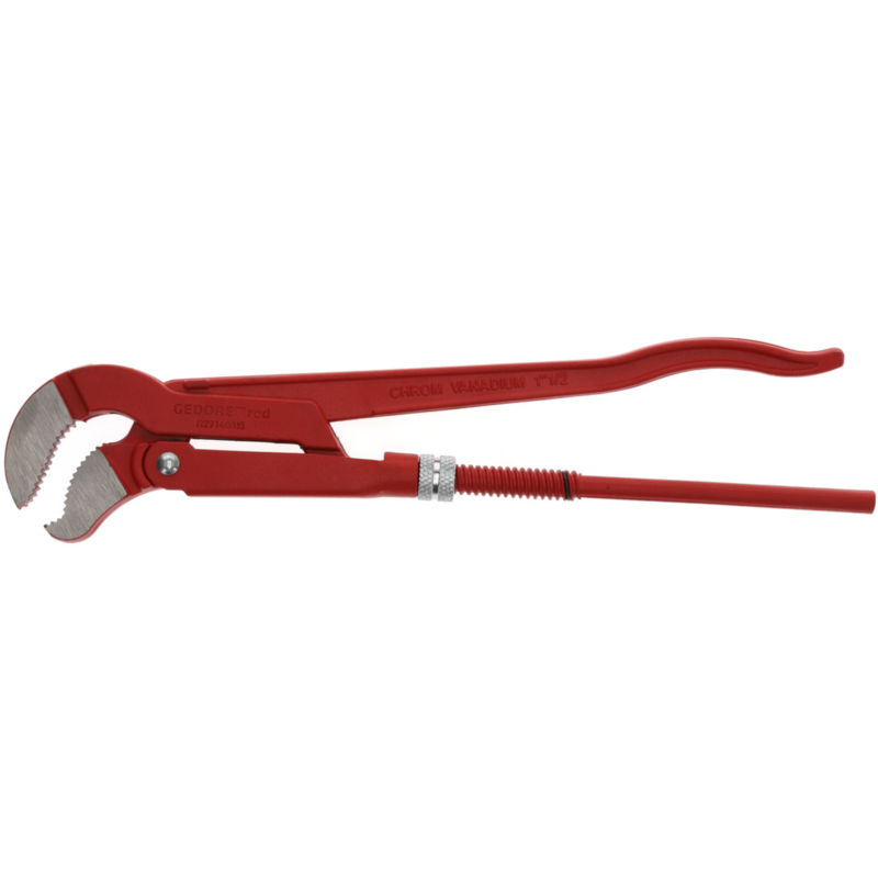 GEDORE red Eck-Rohrzange, 420mm Rohr- / Wasserpumpen-Zange, rot, für Rohr-Ø bis