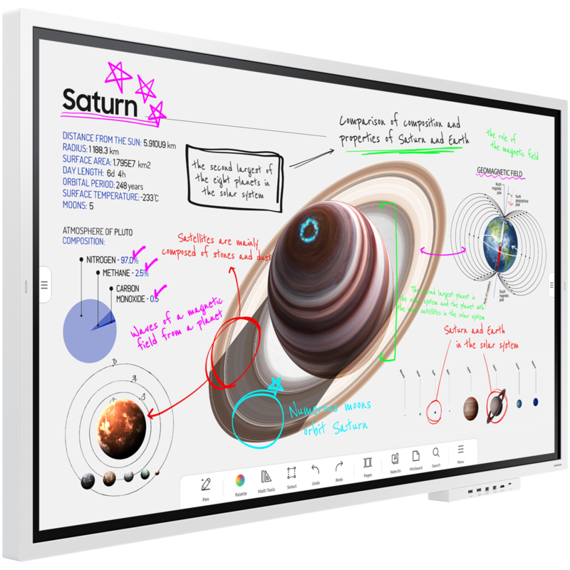 SAMSUNG Flip Pro WM65B Public Display, weiß, UltraHD/4K, Multitouch, USB-C