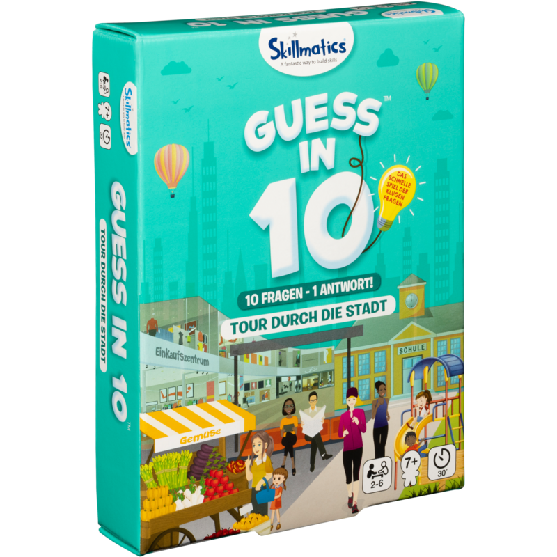 Spin Master Guess in 10 - Ratespiel "Tour durch die Stadt" - Mit 10 Fragen zur