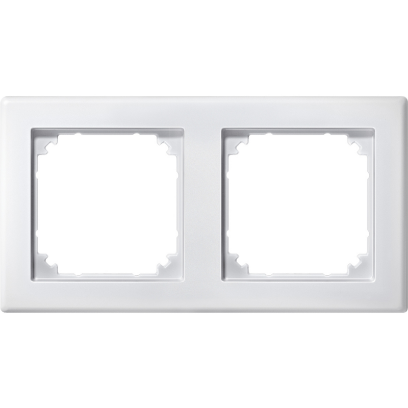 Merten Rahmen zweifach waagerecht und senkrecht Montage, Duroplast, glänzend