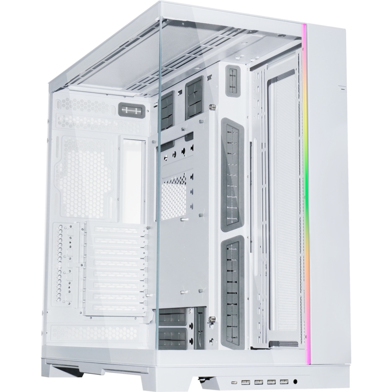 Lian Li O11 Dynamic EVO XL Big-Tower-Gehäuse, weiß, Tempered Glass x 2