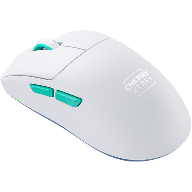 CHERRY XTRFY M68 Wireless Gaming-Maus, weiß/türkis