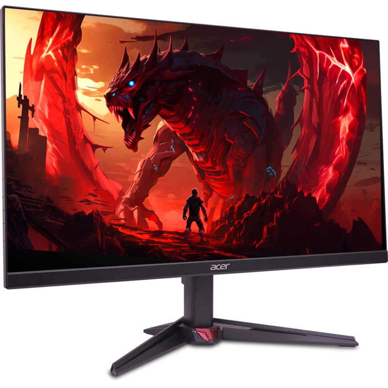 Acer Nitro VG240YX1bmiipx Gaming-Monitor, schwarz/rot, FullHD, IPS, DP, HDMI