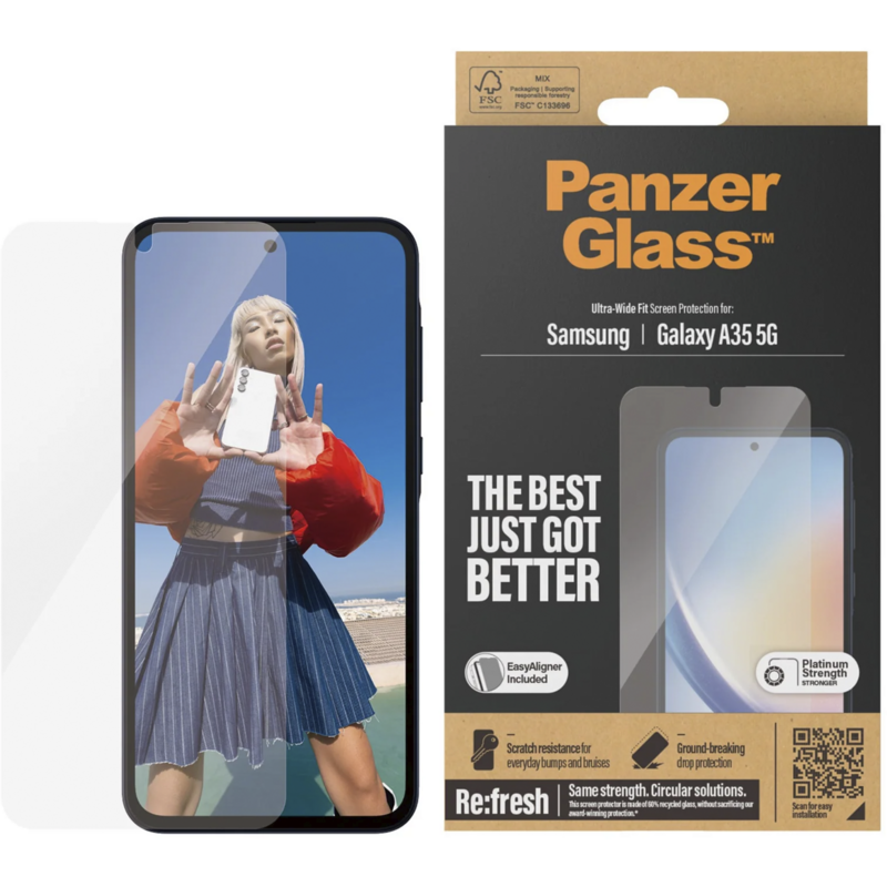 PanzerGlass Displayschutz Ultra-Wide Fit Schutzfolie, transparent, Samsung