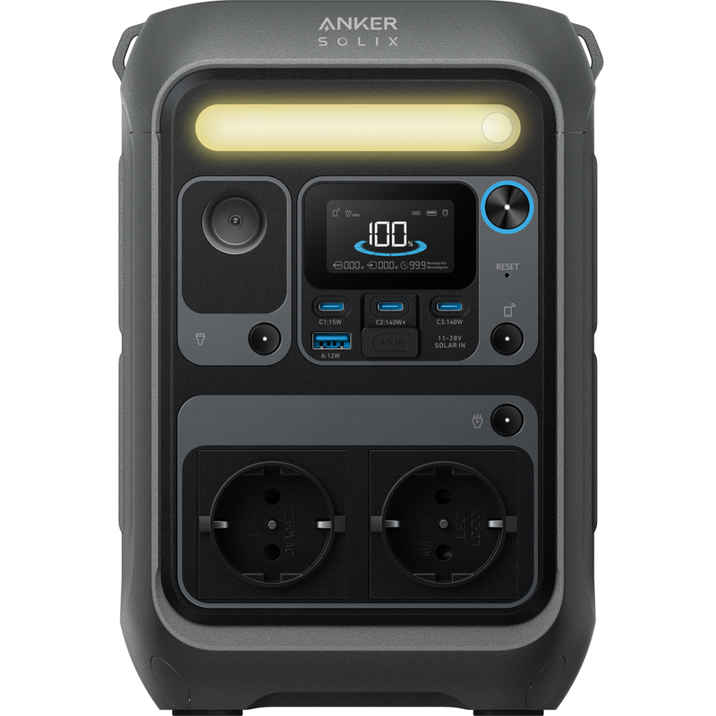 Anker SOLIX Tragbare Powerstation C300X, 288Wh, grau, 300 Watt, 600 Watt, Gebraucht