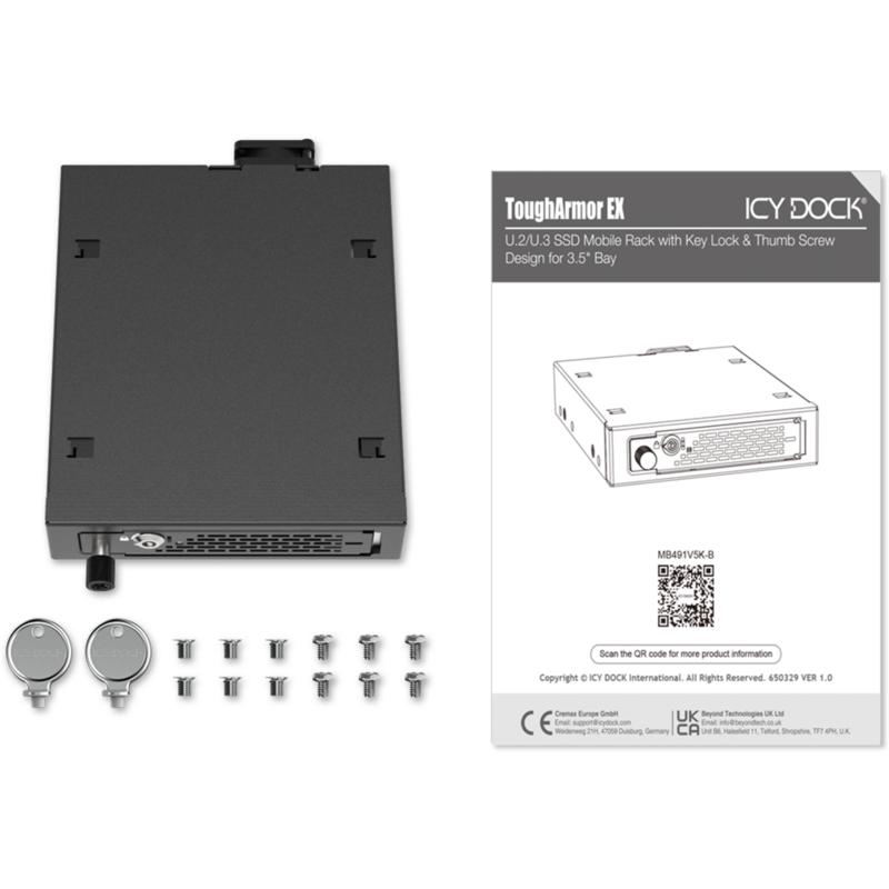 Icy Dock ToughArmor EX MB491V5K-B Wechselrahmen