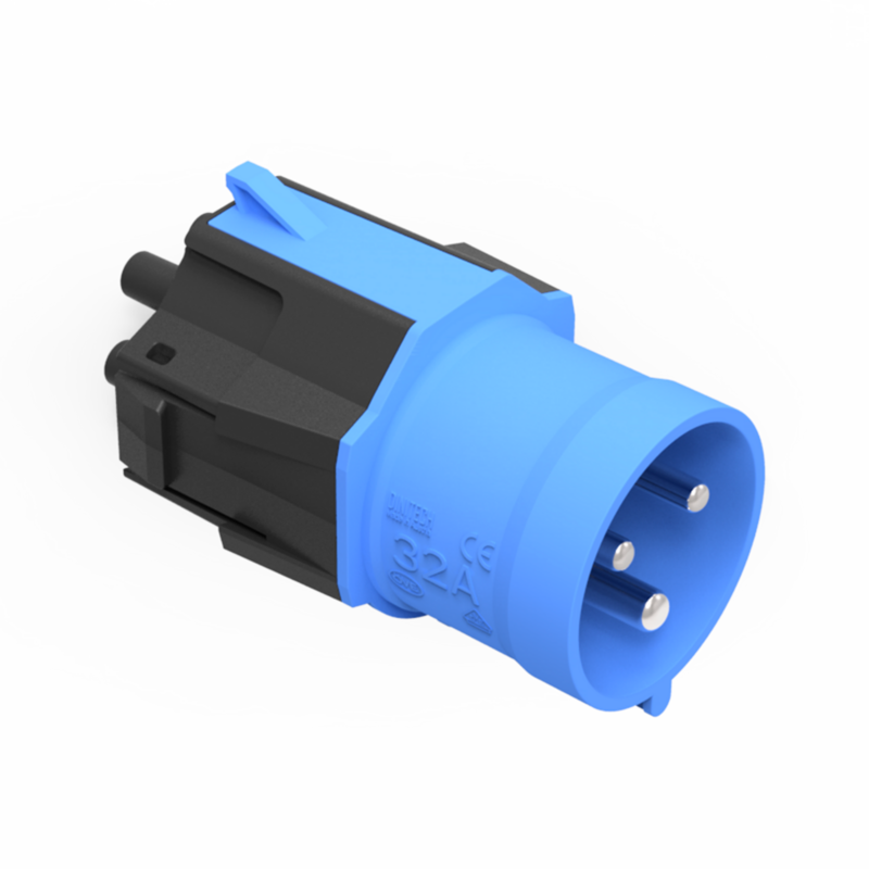 NRGkick Steckeraufsatz 32A - 3polig, max. 7,4kW Adapter, schwarz/blau, für
