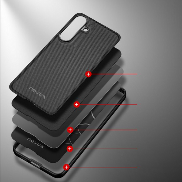 Nevox StyleShell NYLO Handyhülle, schwarz, Samsung Galaxy S25 FE