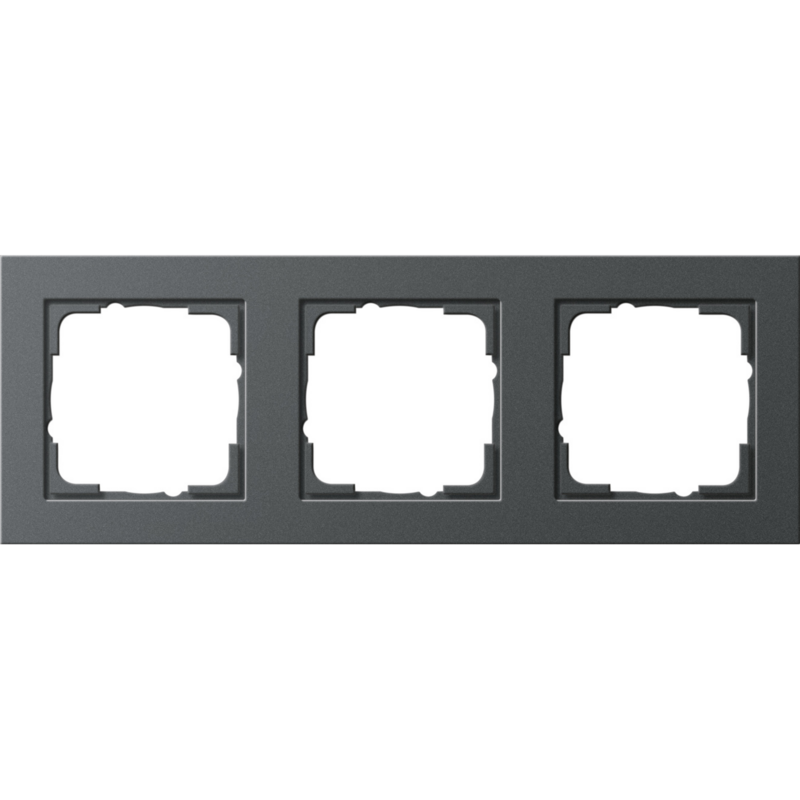 Gira Abdeckrahmen E2 drei Einheiten horizontal und vertikal, Unterputzmontage