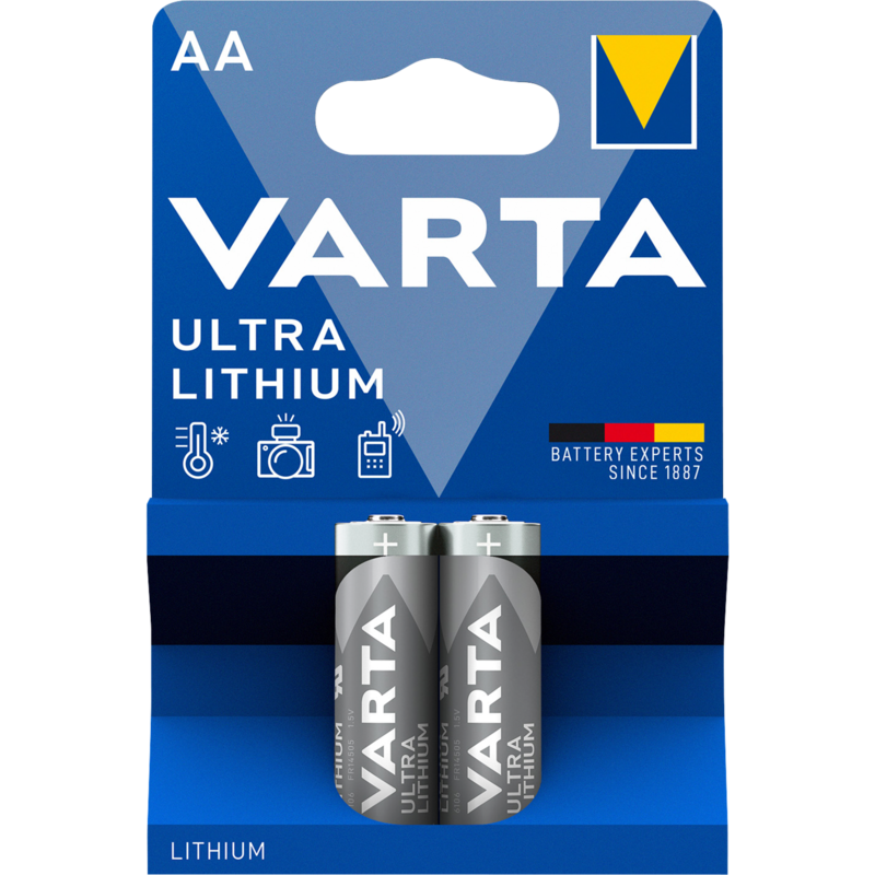 VARTA Lithium Batterie, 2 Stück, AA