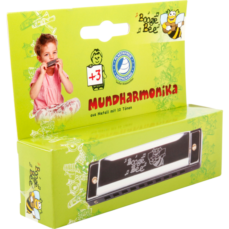 Boogie Bee Mundharmonika Metall 10,5 Zentimeter, aluminium