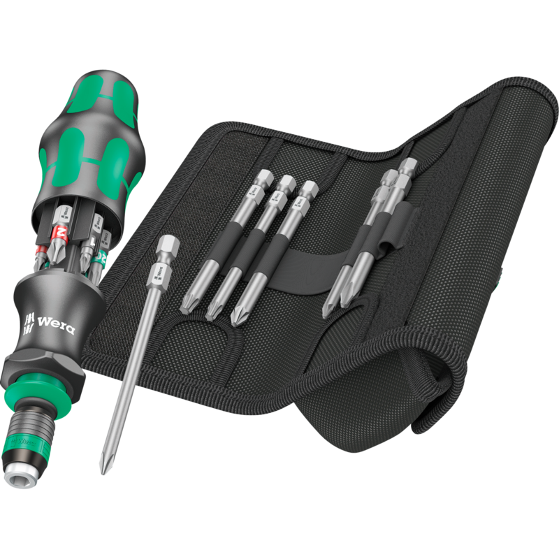 Wera Kraftform Kompakt 20 Tool Finder 2, 13-teilig Bit-Satz, schwarz/grün