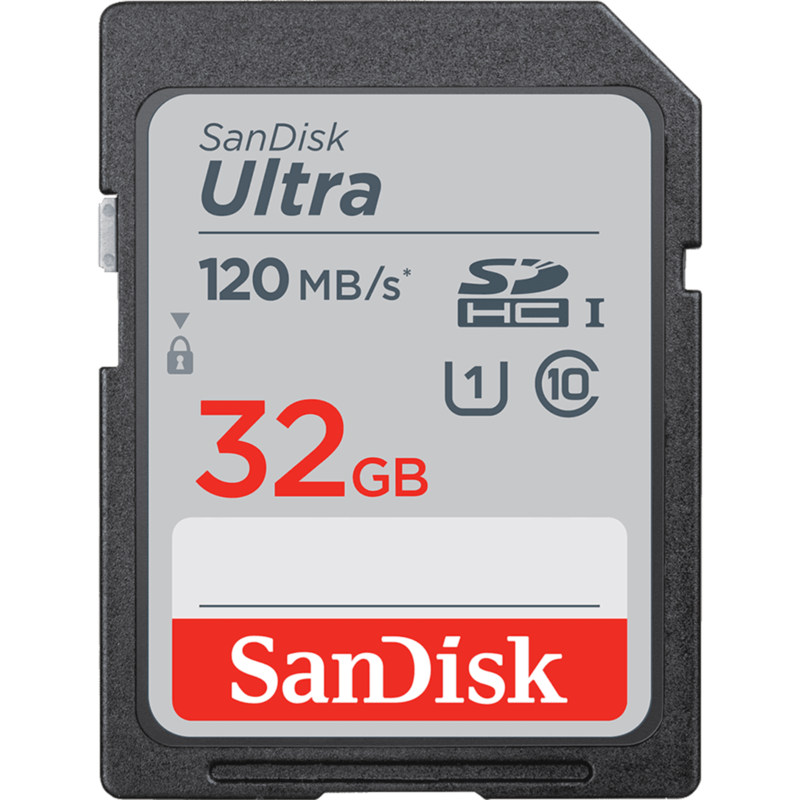 SanDisk Ultra 32 GB SDHC Speicherkarte, schwarz, UHS-I U1, Class 10