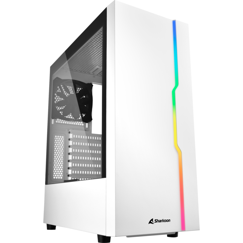 Sharkoon RGB SLIDER White Tower-Gehäuse, weiß