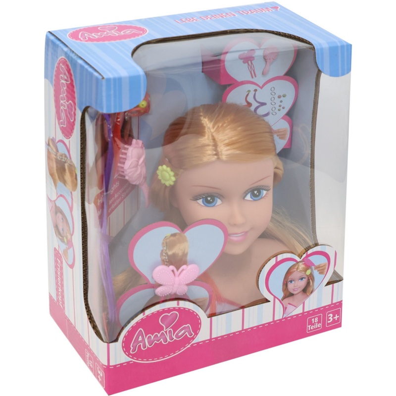 Amia Frisierkopf mit Zubehör Puppenzubehör