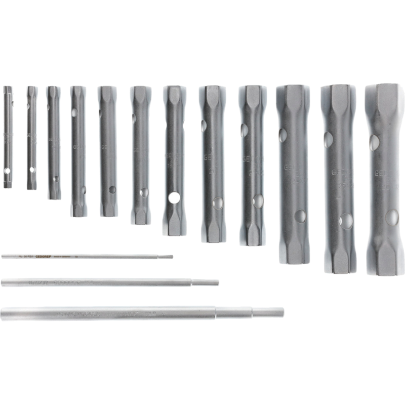 GEDORE Doppelsteckschlüssel-Satz mit Drehstiften, 12-teilig Steckschlüssel