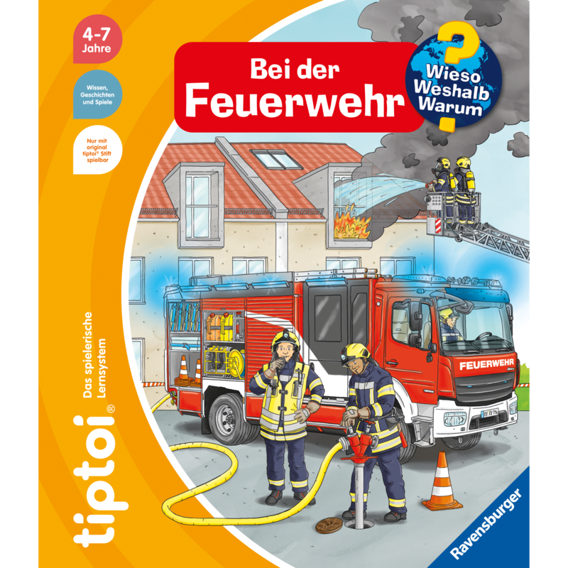 Ravensburger tiptoi Wieso? Weshalb? Warum? Bei der Feuerwehr Lernbuch