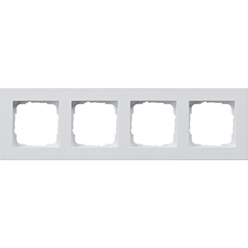 Gira Abdeckrahmen vierfach Rahmen für flachen Einbau Abdeckung, weiß