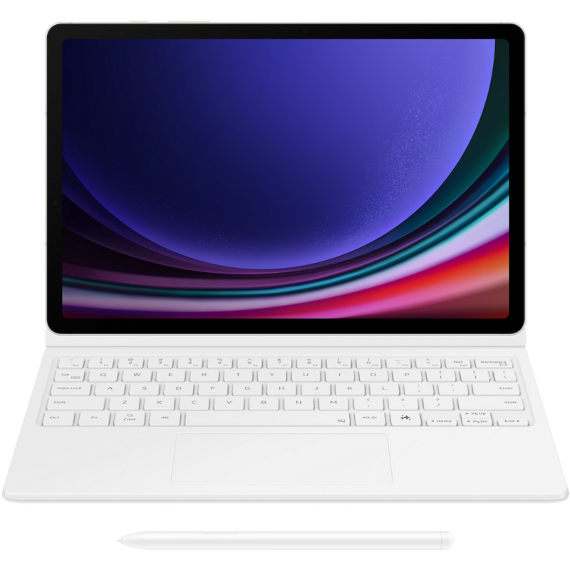 Samsung Book Cover Keyboard Tablethülle, weiß, Samsung Galaxy Tab S9 | S9 FE |