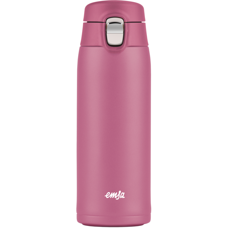 Emsa TRAVEL MUG light Thermobecher, rosa, 0,4 Liter, Flip-Deckel