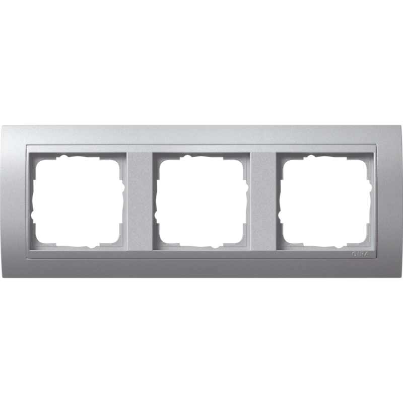 Gira Abdeckrahmen dreifach mit Zwischenrahmen Abdeckung, aluminium
