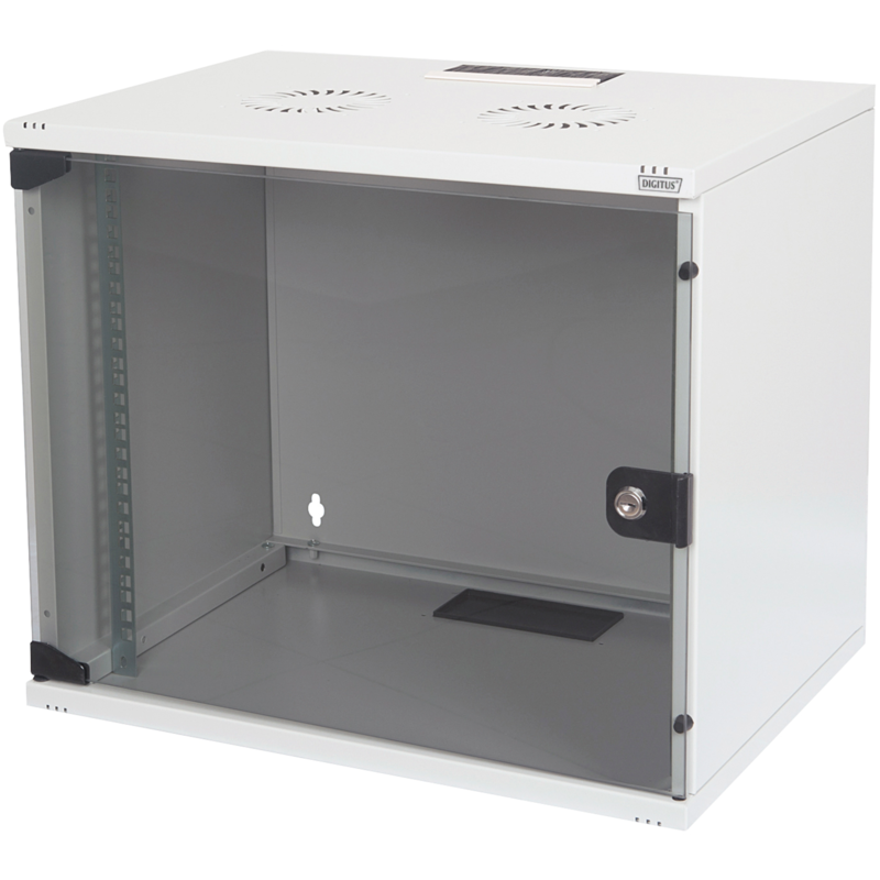 Digitus 483-mm-Wandschrank, 7 HE IT-Schrank, grau, 7 Höheneinheiten