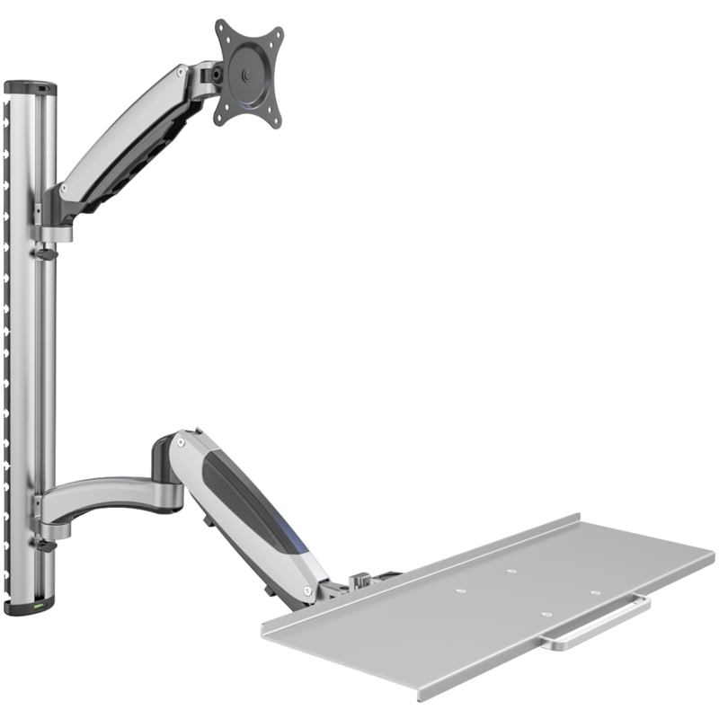 Digitus DA-90354 Wandhalterung, silber, Monitor- & Tastaturhalterung