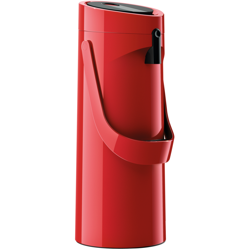 Emsa PONZA Pump-Isolierkanne 1,9 Liter, rot (glänzend), Comfort Press