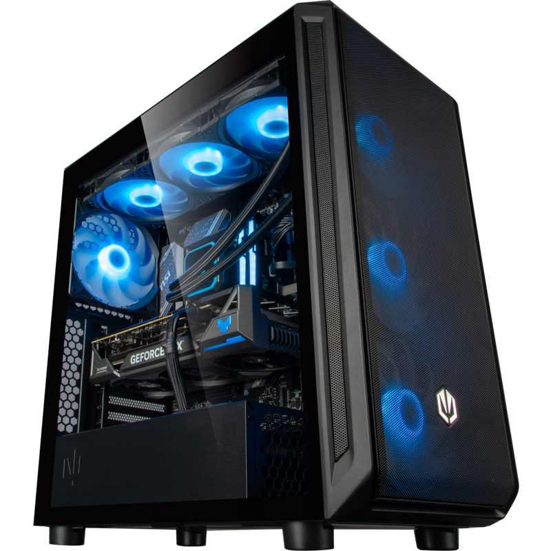 ALTERNATE Custom PC Series • Blue Hero Elements Gaming-PC, schwarz/transparent