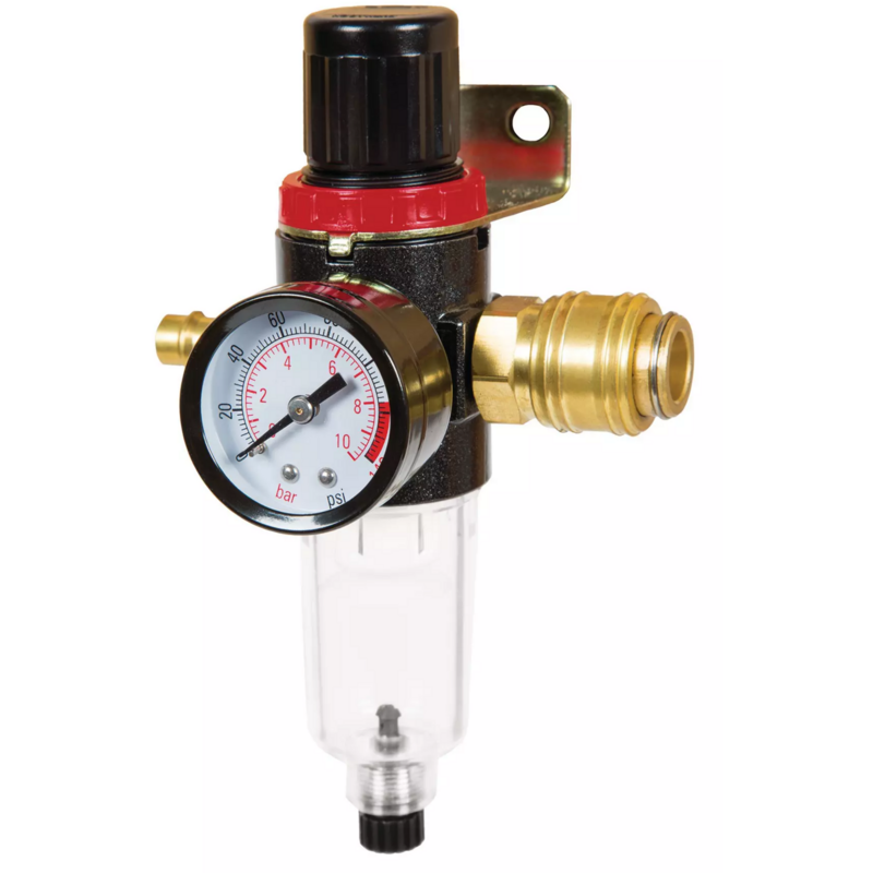 EINHELL Kompressor Filterdruckminderer R 1/4'' Druckminderer, schwarz, ohne Öler