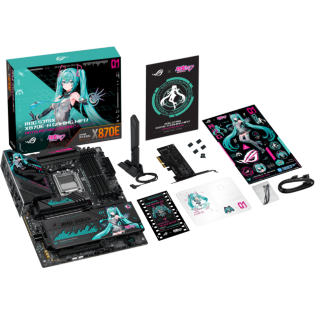 ASUS ROG STRIX X870E-H GAMING HATSUNE MIKU EDITION Mainboard, schwarz