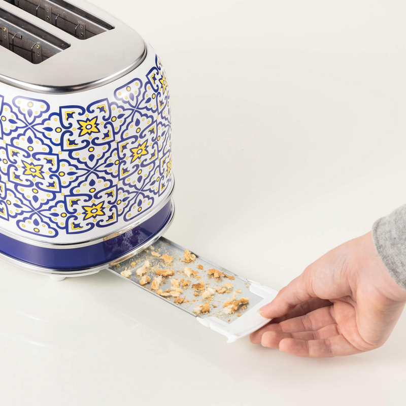 Ariete 2-Schlitz-Toaster Capri, weiß/mehrfarbig, 810 Watt, für 2 Scheiben Toast