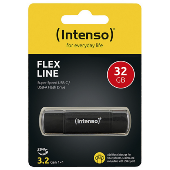 Intenso Flex Line 32 GB USB-Stick, schwarz, USB-C und USB-A