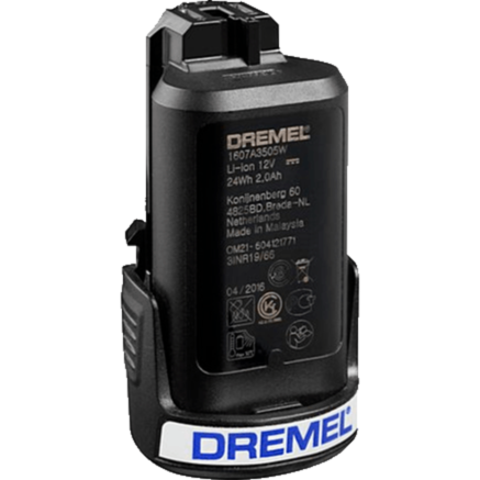 Dremel 12V Lithium-Ionen-Ersatzakku 880 Akku, schwarz, 2 Ah, für Dremel 8200