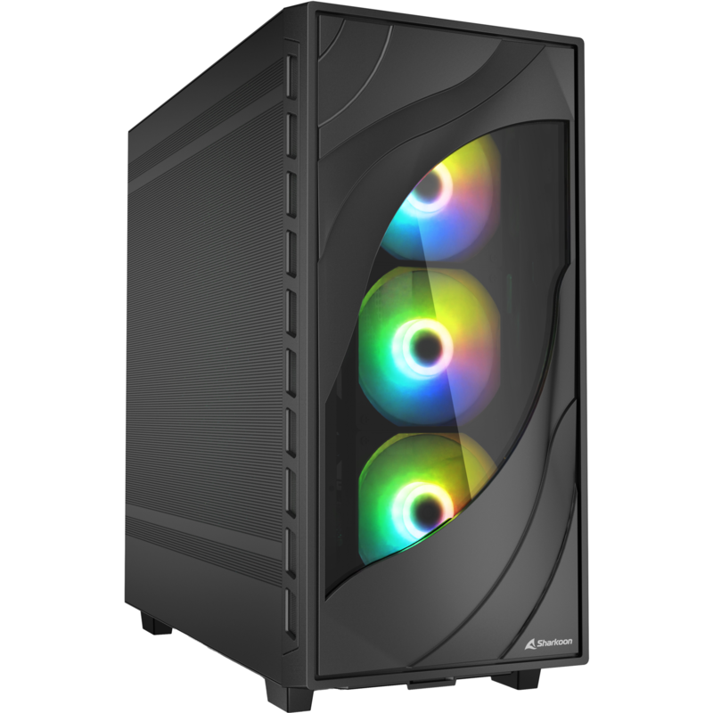 Sharkoon Rebel C80M RGB Tower-Gehäuse, schwarz