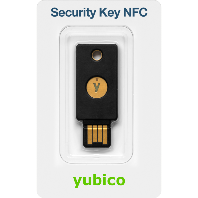 Yubico Security Key NFC Sicherheitsschlüssel, schwarz/gold