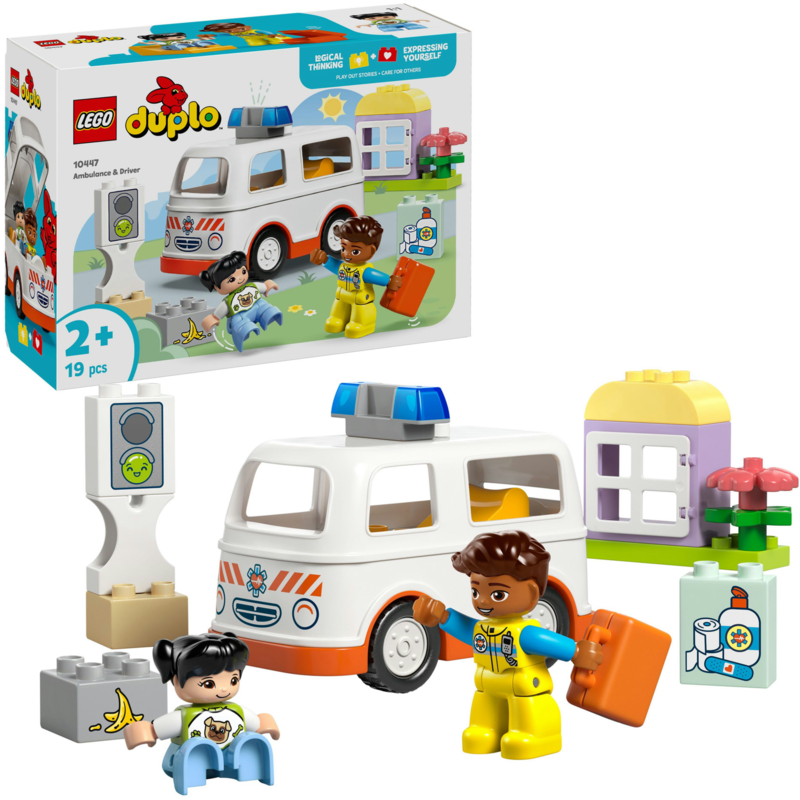 LEGO DUPLO Town Rettungswagen mit Fahrer Konstruktionsspielzeug