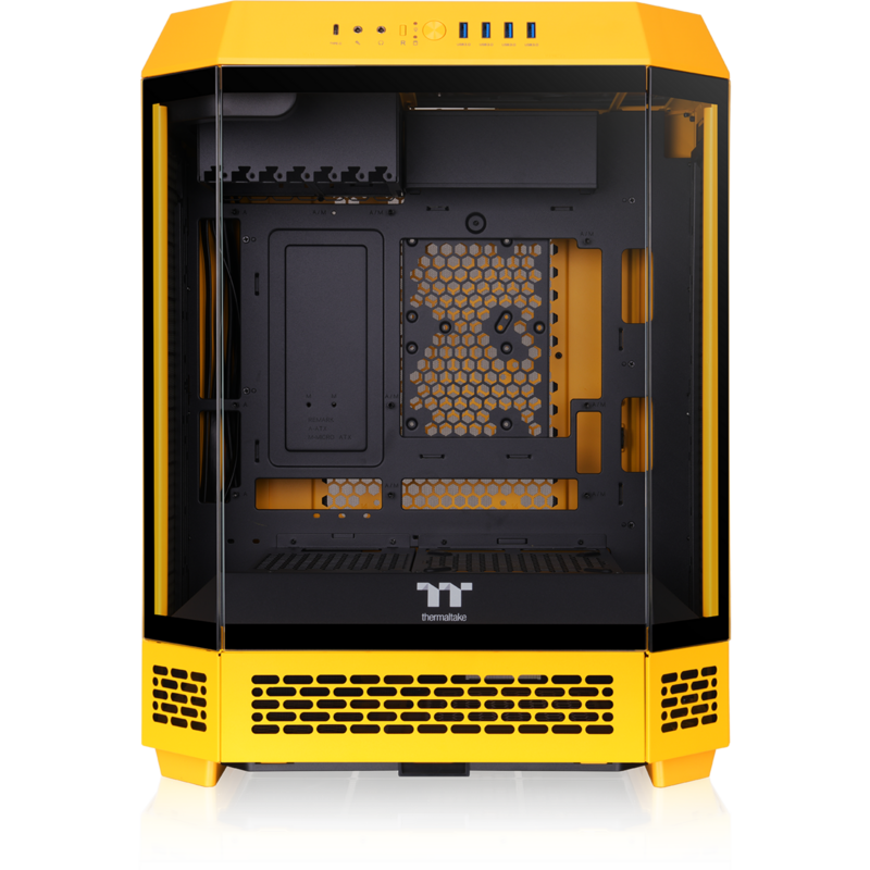 Thermaltake The Tower 600 Tower-Gehäuse, dunkelgelb, Tempered Glass x 3
