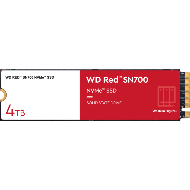 WD Red SN700 4 TB SSD, PCIe 3.0 x4, NVMe, M.2 2280