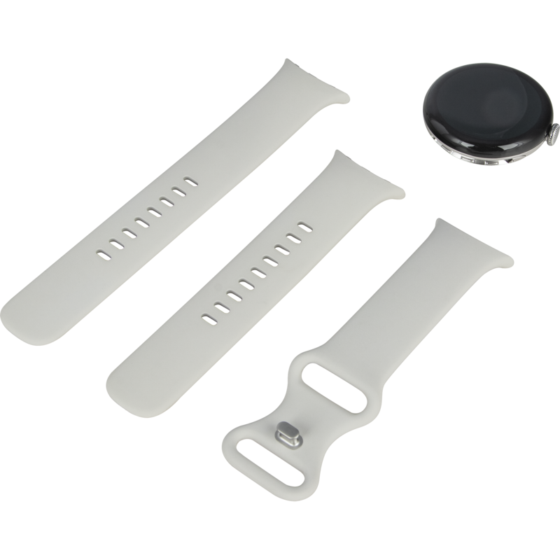 Google Pixel Watch 3 Smartwatch, silber, 41mm, WiFi, Sportarmband in Porcelain